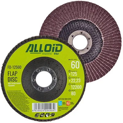 Круг зачистний Alloid торцевий, пелюстковий, 125мм, зерно 60, T27 (FD-12560)