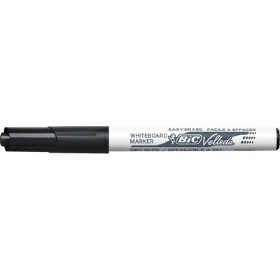Маркер Bic для сухостираємих дошок Velleda, чорний (bc525824)