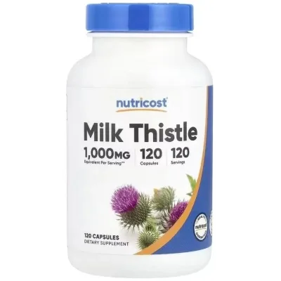 Вітамінно-мінеральний комплекс Nutricost Розторопша, 1000 мг, Розторопша, 120 капсул (NCS57400)