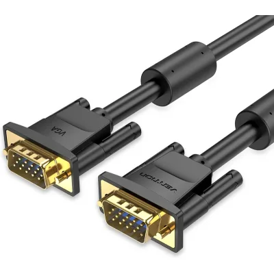Кабель мультимедійний VGA M to VGA M 10.0m black Vention (DAEBL)