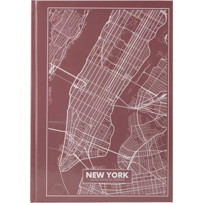 Канцелярська книга Axent Maps New York А4 у твердій обкладінці 96 аркушів у клітинку (8422-543-A)