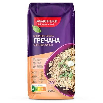 Крупа Жменька Гречана несмажена 900 г (4820038701832)
