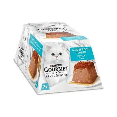 Паштет для котів Purina Gourmet Revelations мус з тунцем 2х57 г (8445291938014) (упаковка 12 шт)