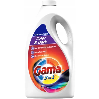 Гель для прання Gama Color & Dark Для кольорової та темної білизни 3.735 л (8435495845515)