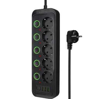 Мережевий фільтр живлення XoKo XK-SP-5-2-1-BK