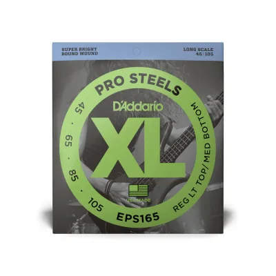 Струни для гітари D'Addario XL Prosteels Reg Light Top / Med Bottom (45-105) (EPS165)