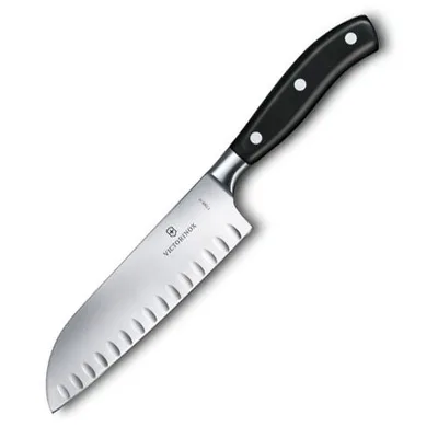 Кухонний ніж Victorinox Grand Maitre Santoku 17 см Black (7.7323.17G)
