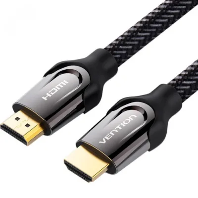 Кабель мультимедійний HDMI M to HDMI M 3.0m V2.0 4K60Hz braided zinc alloy black Vention (VAA-B05-B300)