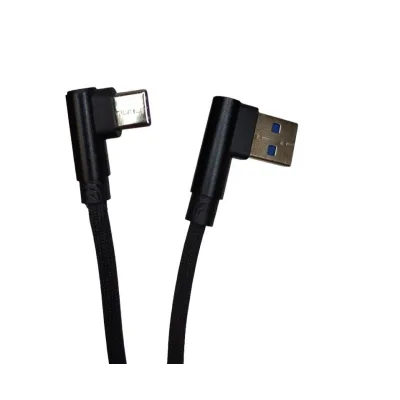 Дата кабель USB 2.0 AM to USB-C 1.0m 2.4A 90° corner black XoKo (XK-CTC-001-BK)