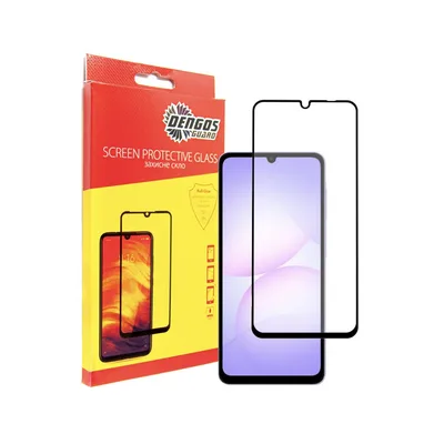 Скло захисне Dengos Full Glue Samsung Galaxy A08 Black (TGFG-455)
