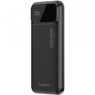 Батарея універсальна Choetech 10000mAh 22.5W, PD, QC/3.0, USB-A, USB-C, Black (B728-CCBK)