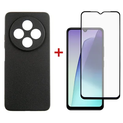 Чохол до мобільного телефона Dengos Xiaomi Redmi 14C Carbon + glass (Black) (DG-KM-119)