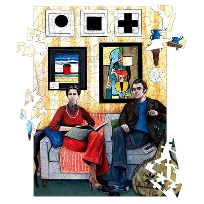 Пазл дерев`яний UkrainianPuzzles В гостях у Малевича