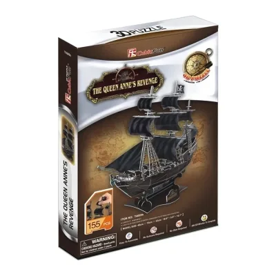 Пазл Cubic Fun 3D Корабель Чорної Бороди Помста Королеви Анн (T4005h)