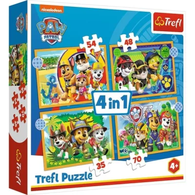 Пазл Trefl Paw Patrol Святковий Щенячий патруль 4 в 1 (35, 48, 54, 70) (5900511343953)