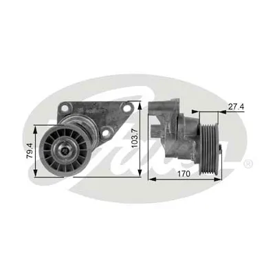 Натягувач ременя з роликом Gates T38158