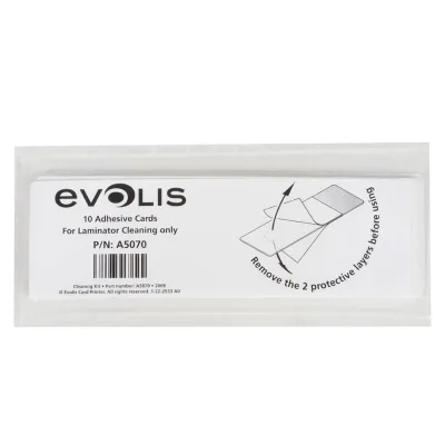 Комплект чистячих карт Evolis для очищення модуля ламінації, 10 шт. (A5070)