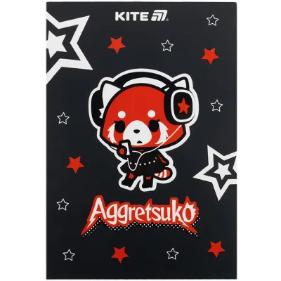 Блокнот Kite Aggretsuko A5, 50 аркушів, клітинка (AR25-194)