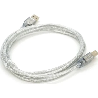 Кабель для принтера USB 2.0 AM/BM 1.8m transparent Voltronic (YT-AM/BM-1.8T)