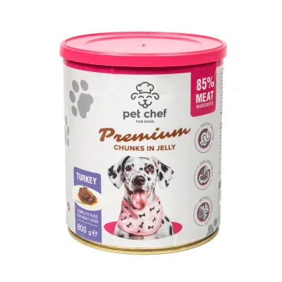 Вологий корм для собак Pet Chef З індичкою 800 г (4820255193670)