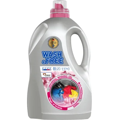 Гель для прання Wash&Free Універсальний Магія орхідей 5 кг (4823128005230)