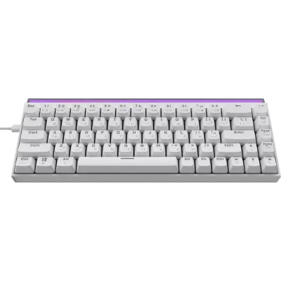 Клавіатура Ajazz NK68 Red Switch USB UA White (NK68-R-W)