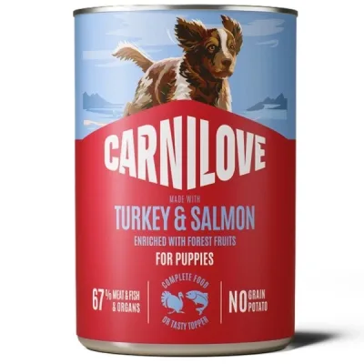 Консерви для собак Carnilove Salmon & Turkey Puppies 400 г (8595602582815)