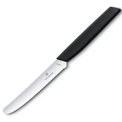 Кухонний ніж Victorinox Swiss Modern TomatoSausage 11см Black (6.9003.11W)