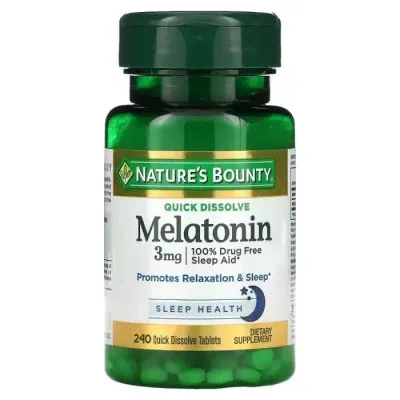 Амінокислота Nature's Bounty Мелатонін швидко розчинний, 3 мг, смак вишні, Melatonin (NRT07903)