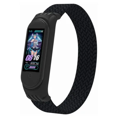 Ремінець до фітнес браслета Armorstandart Braided Solo Loop для Xiaomi Mi Band 7/6/5/4 Black size L (ARM58763)