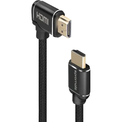 Кабель мультимедійний HDMI M to HDMI M 3.0m V2.0 90° corner Promate (prolink4k1-300.black)