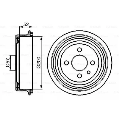 Гальмівний барабан Bosch 0 986 477 018 (упаковка 2 шт)