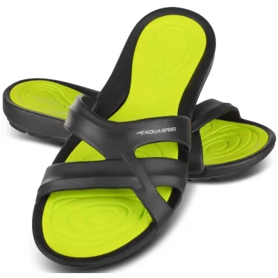Шльопанці Aqua Speed Panama 513-38 чорний, зелений 38 (5908217665966)