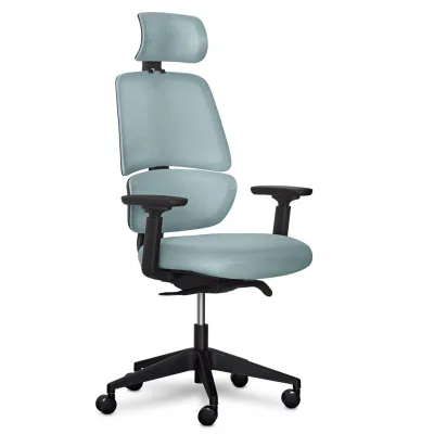 Офісне крісло Mealux Leo Air Plus Grey / Blue (Y-546 KBGL)