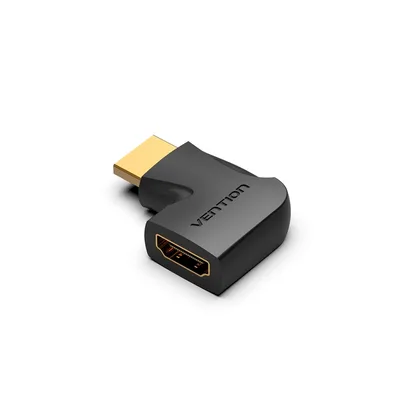 Перехідник HDMI M to HDMI F 4K60Hz 90° corner black Vention (AIPB0)