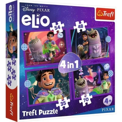 Пазл Trefl Disney Elio Позаземні місії 4 в 1 (35, 48, 54, 70) (5900511346657)
