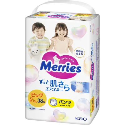 Підгузки Merries Трусики Super Jumbo XL 12-22 кг 38 шт (4901301425881)