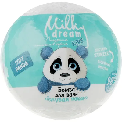 Бомбочка для ванни Milky Dream Kids Блакитна панда 100 г (4820205301711)