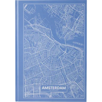 Канцелярська книга Axent Maps Amsterdam А4 в твердій обкладинці 96 аркушів в клітинку (8422-507-A)