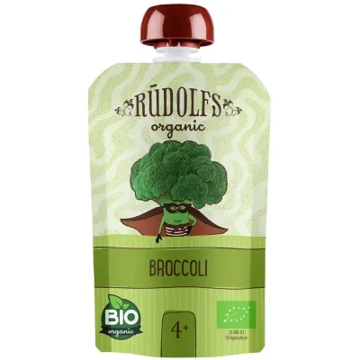 Дитяче пюре Rudolfs органічне броколі 4+, 90 г (4751017943113)