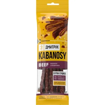 Мʼясні снеки Дмитрук Кабаноси Beef 80 г (4820247142020)