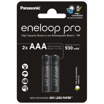 Акумулятор Panasonic AAA Eneloop 930mAh Pro NI-MH * 2 (BK-4HCDE/2CP)