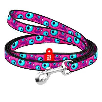 Повідець для котів WAUDOG Nylon "Око монстра" Ш 10 мм Д 122 см (369-4049)