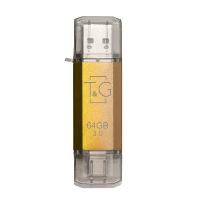 Флеш-накопичувач USB 3.0 64GB Type-C T&G 009 Star Series Gold (TG009TC-64GGD3)