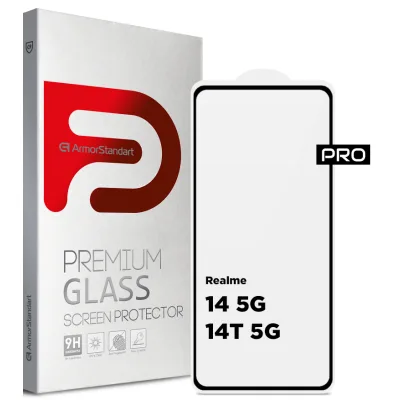 Скло захисне Armorstandart Pro Realme 14 5G / 14T 5G Black (ARM83563)