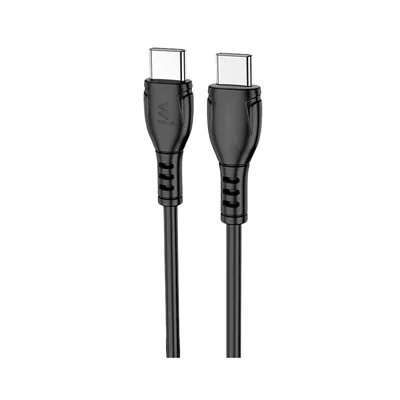 Дата кабель USB-C to USB-C 1.0m 60W PVC black Wibrand (WI.DC/BO1B-CC)