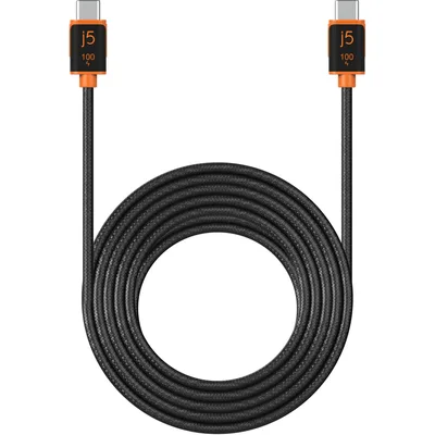 Дата кабель USB-C to USB-C 1.8m 100W (20V/5A) premium J5create (JUCX25L18-N)
