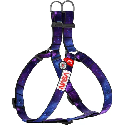 Шлея для собак WAUDOG Nylon з QR-паспортом "NASA21" S (4800-0148)