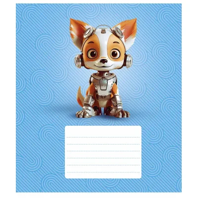Зошит Школярик Robot animals 12 аркушів лінія (012-3331L)