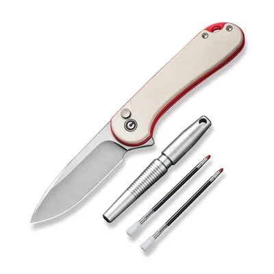 Комплект (ніж складаний, ручка) Civivi StellarQuill Pen & Button Lock Elementum II Knife Combo Gift Pack C23049
